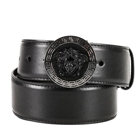 versace black square buckle|Men's Designer and Luxury Belts .